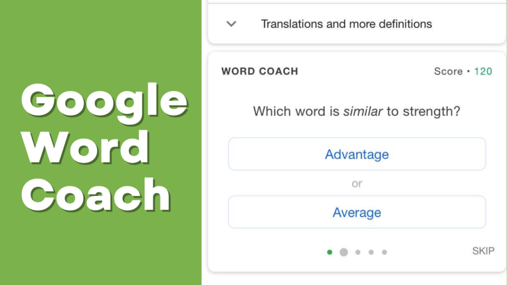 Google Word Coach